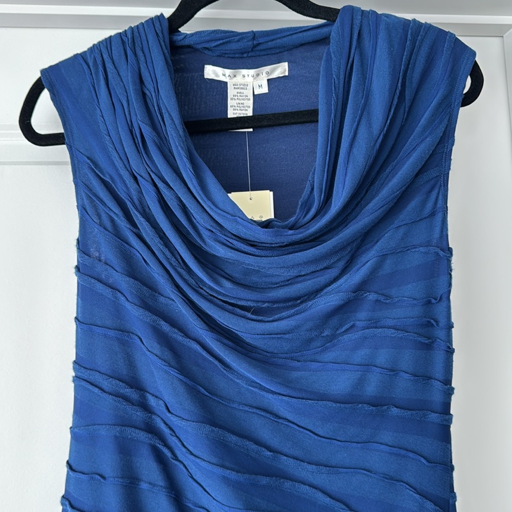 Max Studio Blue Dress Size M NWT